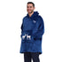 Snuggs Blanket Hoodie Dark Blue Christmas Deer Pocket